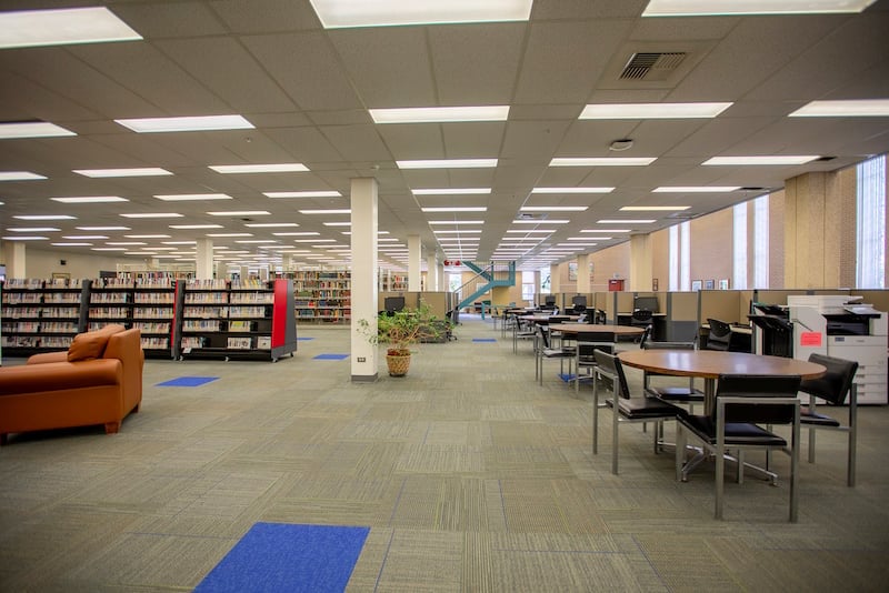 Inside Western's Leslie J. Savage Library.