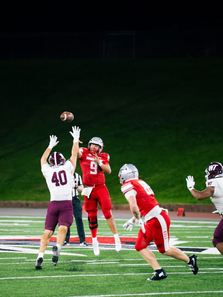 Western quarterback Drew Nash throws the football during a game against West Texas A&M.